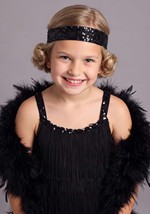 Kids Classic 1920s Black Flapper Costume Alt 4