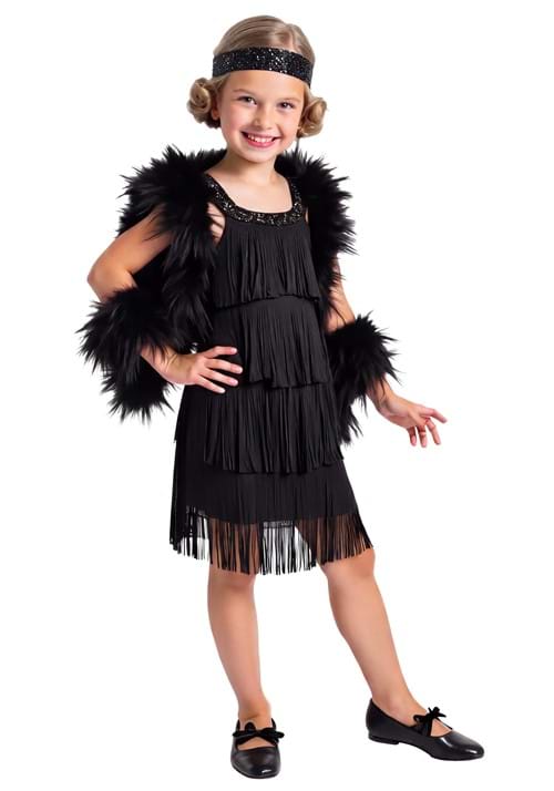 Kids Classic 1920s Black Flapper Costume 1