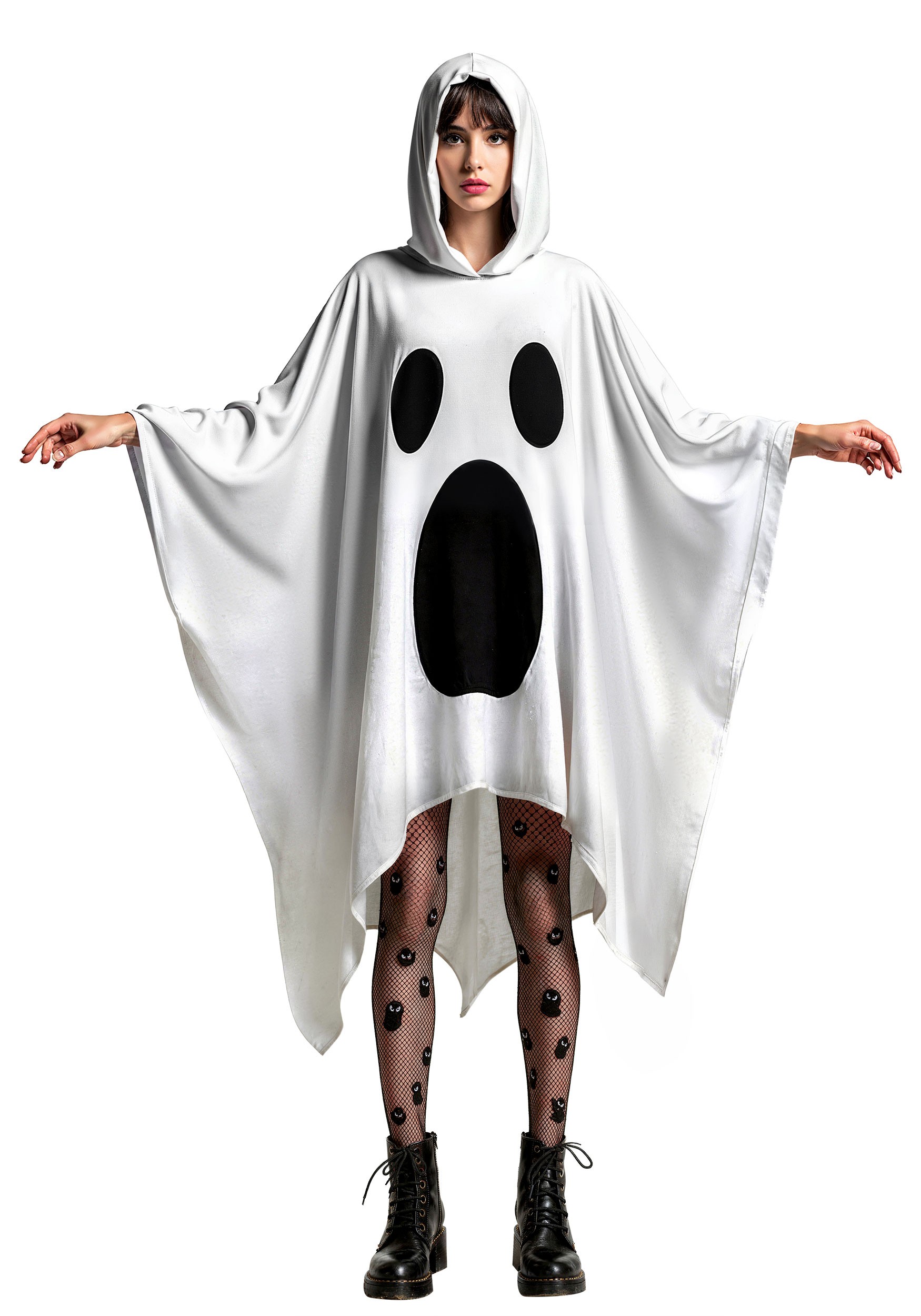 Adult Hooded Ghost Poncho Costume | Ghost Costumes