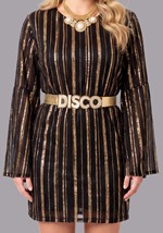 Womens Golden Disco Queen Costume Alt 5