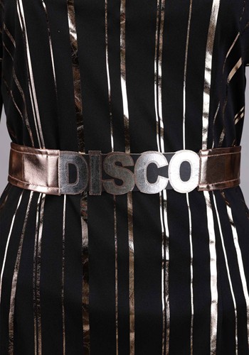 Plus Size Golden Disco Queen Dress Costume for Women | Disco Costumes