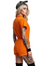 Womens Sexy Orange Prisoner Costume Alt 4