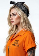 Womens Sexy Orange Prisoner Costume Alt 5