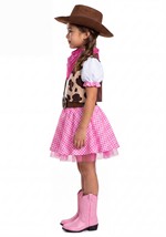 Girls Pretty Pink Cowgirl Costume Alt 2
