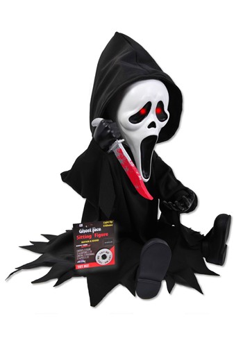 11-Inch Animated Ghost Face Sitting Slayer | Licensed Decorations
