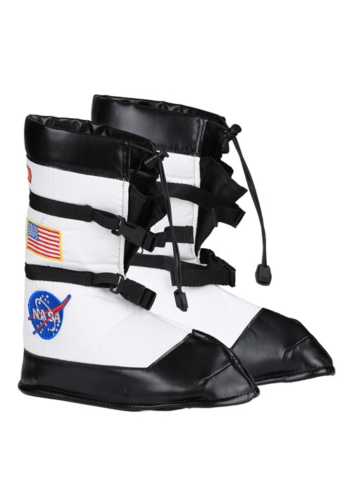 Kids White Astronaut Costume Boots 1