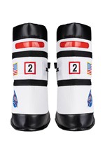 Kids White Astronaut Costume Boots Alt 2