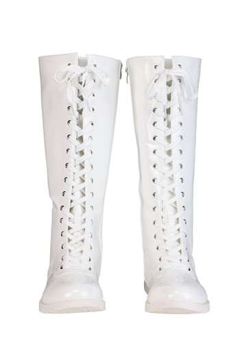 White Wrestling Costume Boots for Adults | Sports Accessories