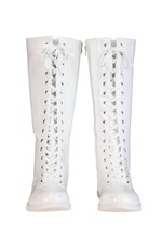 Adult White Wrestling Costume Boots Alt 1