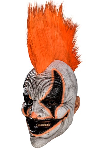 Adult Carousel Punk Clown Orange Costume Mask | Clown Accessories