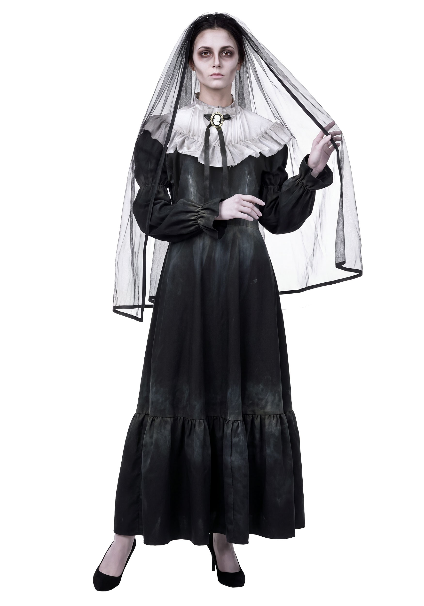 Women's Victorian Ghost Bride Dress Costume | Bride Costumes