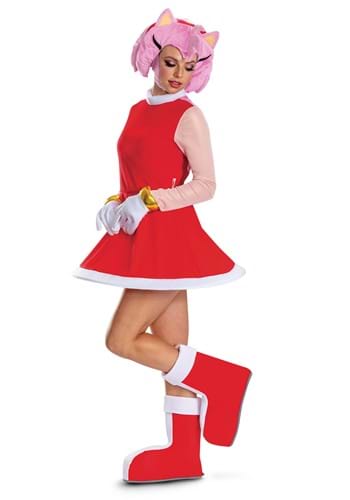 Women's Deluxe Sonic the Hedgehog Amy Rose Costume | Video Game Costumes