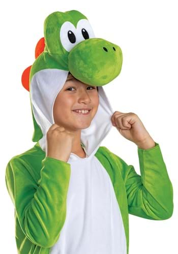 Kid's Super Mario Hooded Yoshi Jumpsuit Costume | Nintendo Costumes