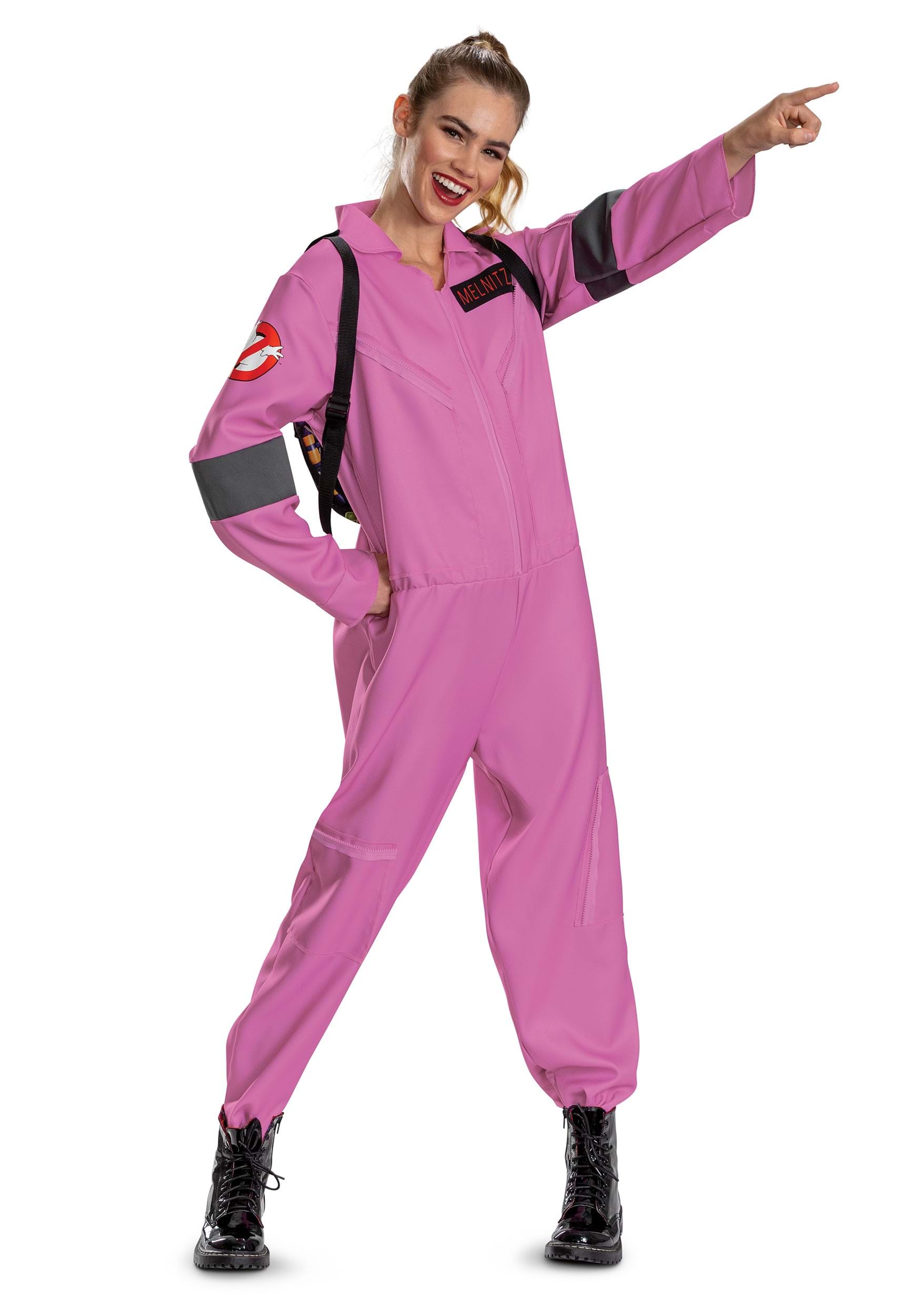 Women's Ghostbusters Classic Pink Jumpsuit Costume | Ghostbusters Costumes