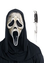 Adult Ghost Face Aged Mask Knife Costume Set