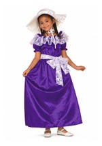 Girl's Purple Southern Belle Costume Dress with Hat upd