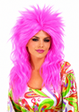 Womens 80s Rocker Pink Punk Wig