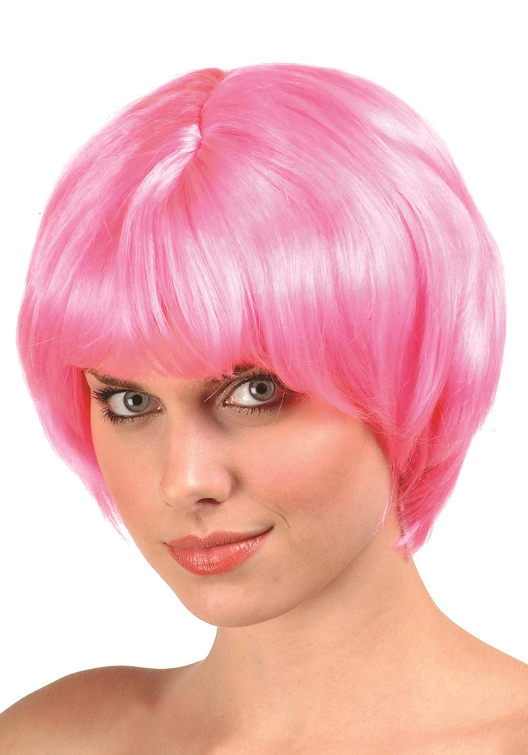 Women's 60s Fashion Pink Costume Wig | Costume Accessories