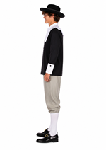 Boys Teen Traditional Pilgrim Costume Alt 2