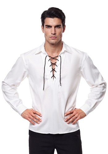 Mens Beige Colonial Costume Shirt
