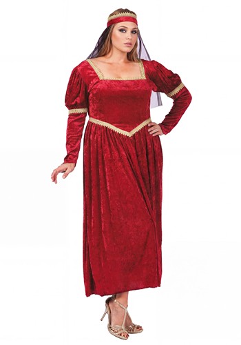 Plus Size Renaissance Red Princess Costume Women