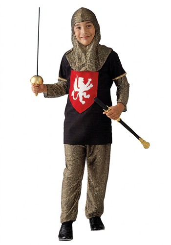 Kid's Medieval Gold Knight Costume | Historical Costumes