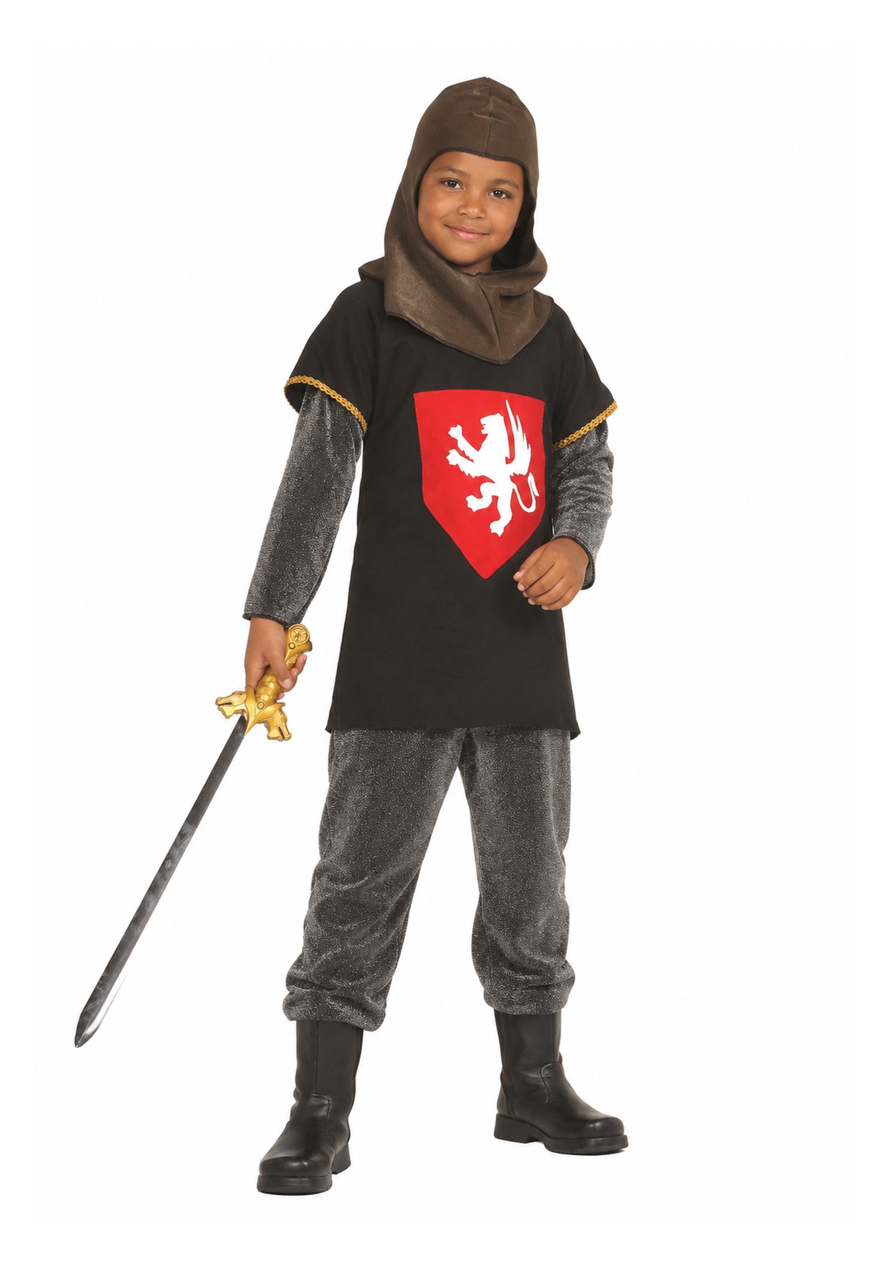 Kid's Medieval Silver Knight Costume | Historical Costumes