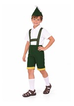 Child Green Bavarian Lederhosen Costume upd