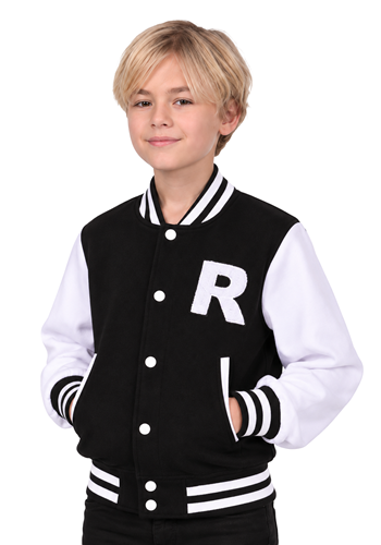 Child Black Letterman Jacket Costume