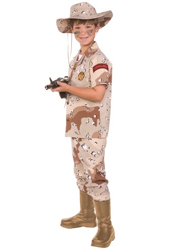 Kids Desert Hero Commando Costume