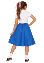 Girls Blue Poodle Costume Skirt Accessory Alt 1