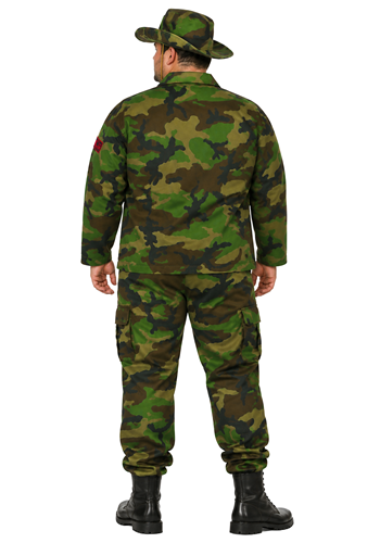 Plus Size Jungle Uniform Commando Costume for Men | Uniform Costumes