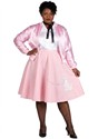 Plus Size 50s Pink Poodle Skirt Costume for Women