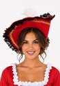 Adult Red Pirate Musketeer Velvet Hat Accessory