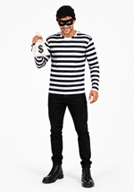 Adult Convict Top Cap Costume Kit
