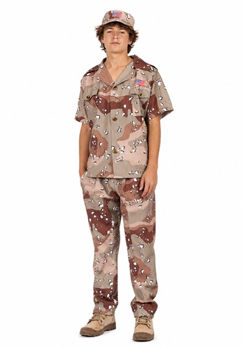 Boys Teen Desert Fox Soldier Costume