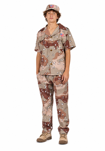 Boys Teen Desert Fox Soldier Costume