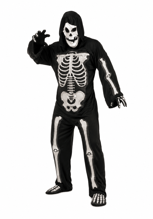Mens 3D Skeleton Costume