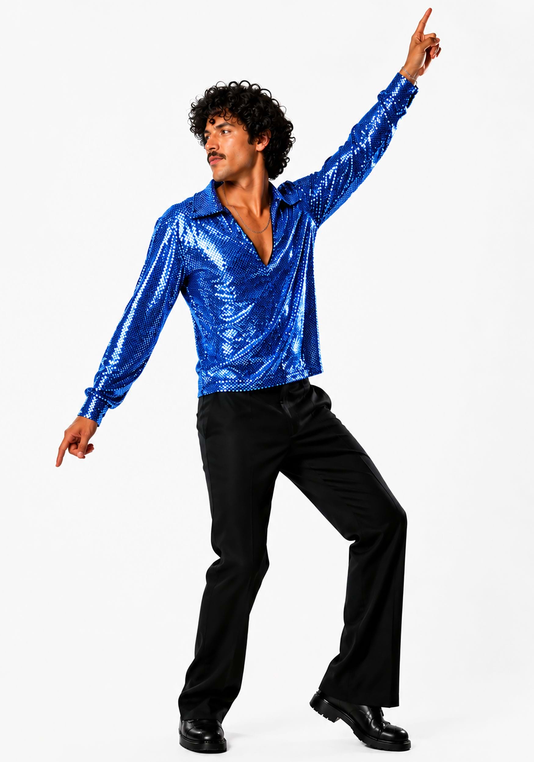 Dance Fever Blue Men's Costume | 70's Costumes