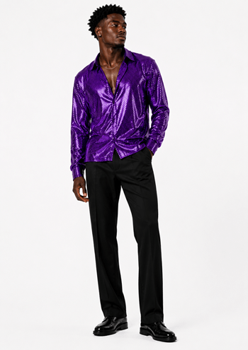 Mens Dance Fever Purple Costume