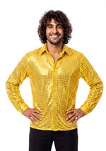 Mens Disco Inferno Gold Costume Alt 1