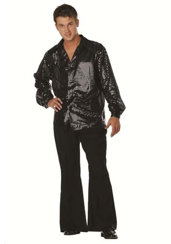 Disco Inferno Black Costume Mens