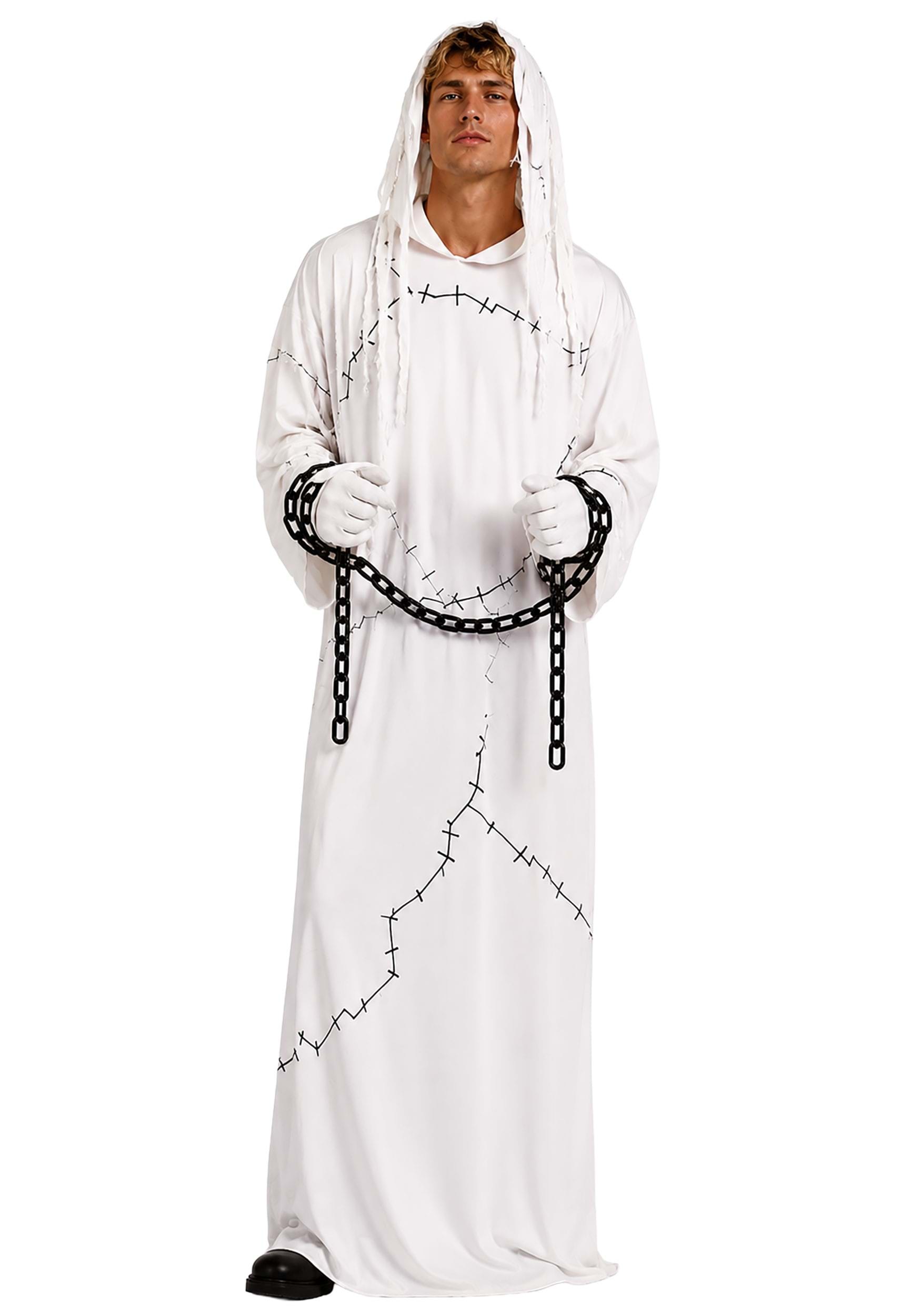 Ghostly Ghost with Chains Men's Costume | Ghost Costumes