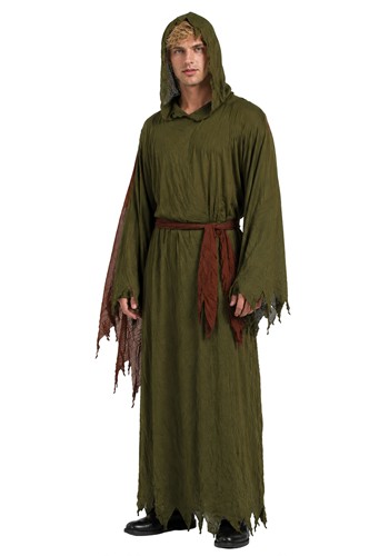 Men's Hooded Spooky Olive Robe Costume | Storybook Costumes