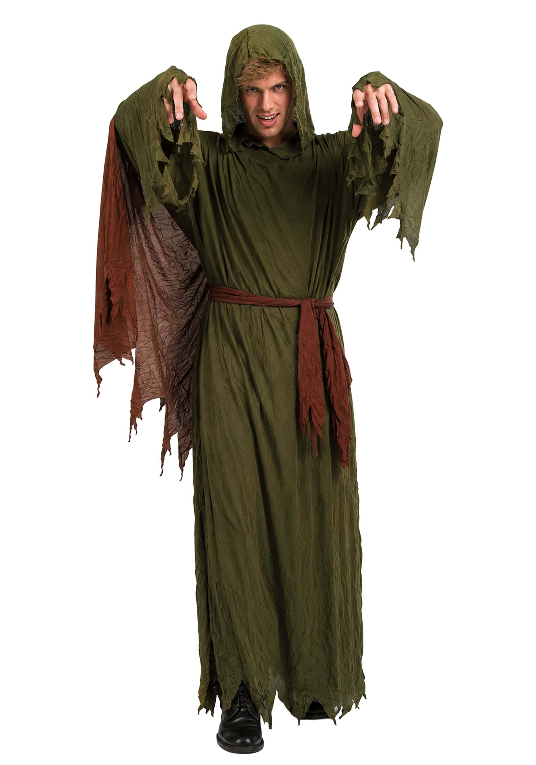 Men's Hooded Spooky Olive Robe Costume | Storybook Costumes