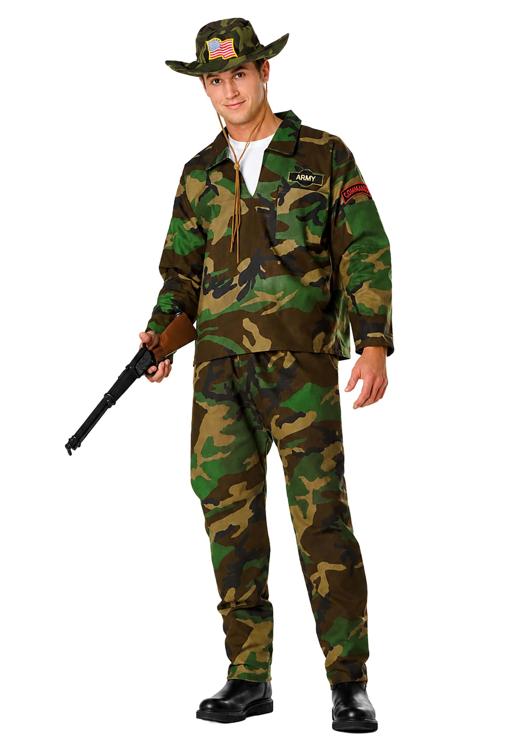 Jungle Commando Soldier Men's Costume | Army Costumes