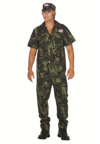 Mens Commando Camouflage Costume