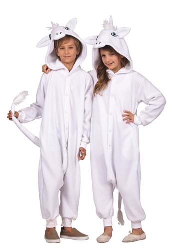 Kid's Una the White Unicorn Costume Onesie | Animal Costumes