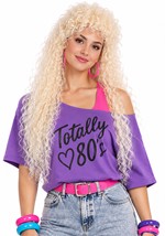 30" Adult CURLY WIG BLONDE Alt 1