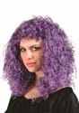 Womens Curly Black Purple Costume Wig